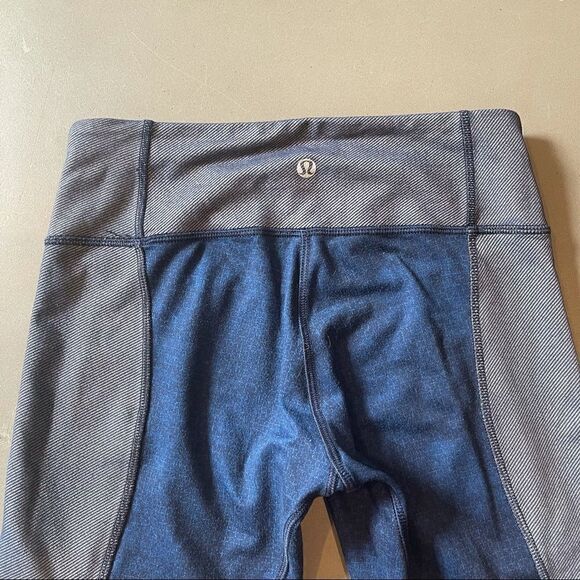 Lululemon Wunder Under Cropped Leggings Sashiko - Picture 6 of 9